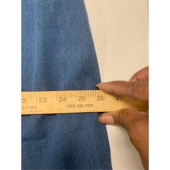 Denim Fringe Detail Plus Size Dress - Picture 10 of 11